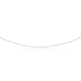 Sterling Silver Double Strand Figaro 45cm Chain