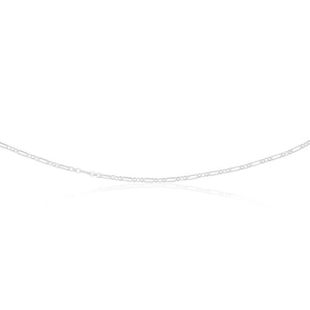 Sterling Silver Double Strand Figaro 45cm Chain