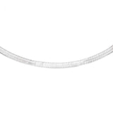 Sterling Silver Rhodium Plated Diamond Cut Strata Hbone 43cm Chain