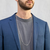 Sterling Silver Paper Clip 81cm Chain