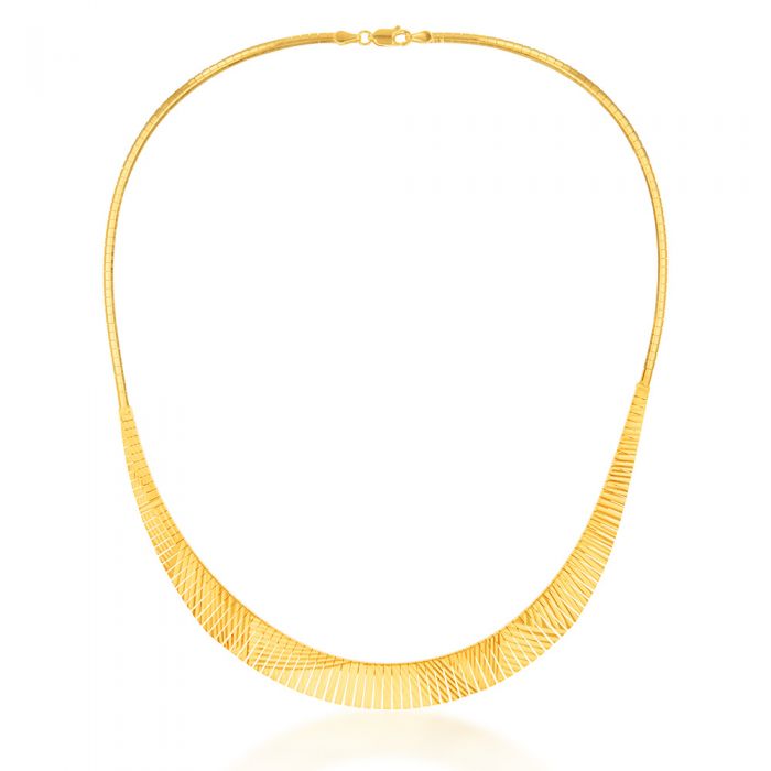 Sterling Silver Gold Plated Grad Cleopatra Dune 43cm Chain