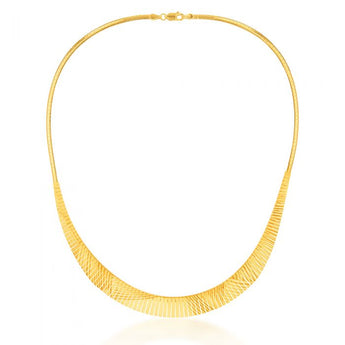 Sterling Silver Gold Plated Grad Cleopatra Dune 43cm Chain