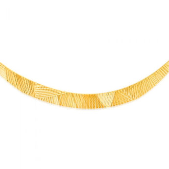 Sterling Silver Gold Plated Grad Cleopatra Dune 43cm Chain