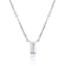 Load image into Gallery viewer, Sterling Silver Rhodium Plated White Cubic Zirconia Pendant on 40+5cm Chain