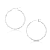 Sterling Silver Twisted 30mm Hoop Earrings