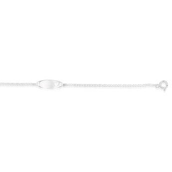 Sterling Silver Heart Cut Out On 16+3cm ID Bracelet