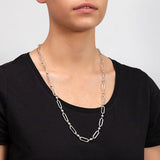 Sterling Silver Link And Ball Fancy 70cm Chain