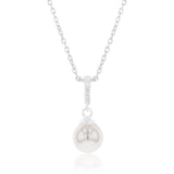 Sterling Silver Swarovski Pearl Pendant On 42+3cm Chain