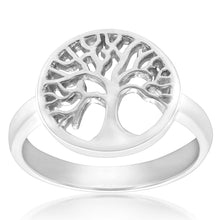 Load image into Gallery viewer, Sterling Silver Round Tree Of Life Ring