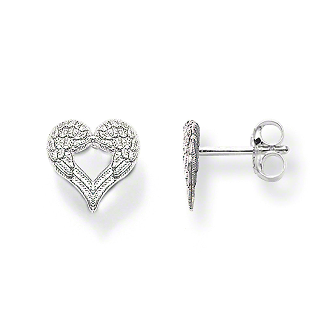 Thomas Sabo Sterling Silver Winged Heart Stud Earrings