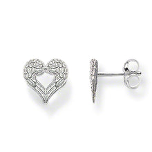 Load image into Gallery viewer, Thomas Sabo Sterling Silver Winged Heart Stud Earrings