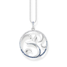 Load image into Gallery viewer, Thomas Sabo Sterling Silver Ocean Dolphin Tail Cubic Zirconia Pendant on 45cm Chain