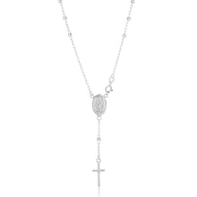Load image into Gallery viewer, Sterling Silver Madonna And Cross Rosary 45cm Chain