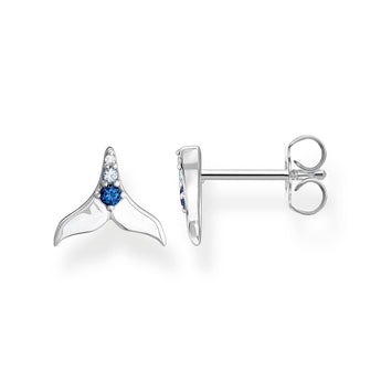 Thomas Sabo Dolphin Tail CZ Sterling Silver Earrings