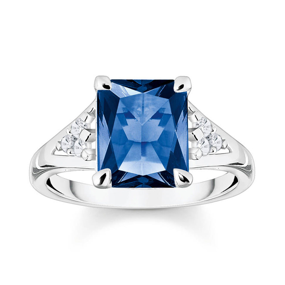 Thomas Sabo Blue Cubic Zirconia Sterling Silver Ring