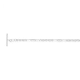 Sterling Silver Fancy T Bar Clasp 19cm Bracelet