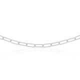 Sterling Silver Patterned Paperclip 140 Gauge 45cm Chain