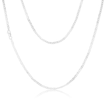 Sterling Silver Anchor 50 Gauge 55cm Chain