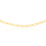 Sterling Silver Gold Plated Paperclip 110 Gauge 60cm Chain