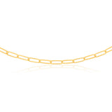 Sterling Silver Gold Plated Paperclip 110 Gauge 70cm Chain