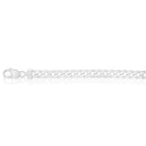 Sterling Silver Beveled Curb 200Gauge 21cm Bracelet