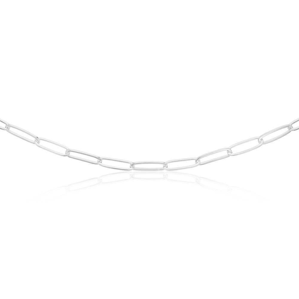 Sterling Silver Paperclip 60cm Chain