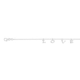 Sterling Silver Love Charm 16+3cm Bracelet
