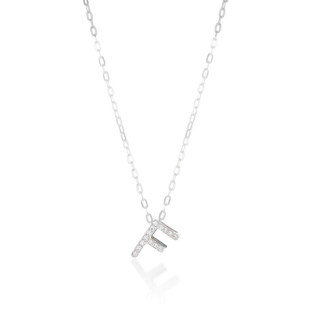 F necklace silver discount
