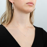 Sterling Silver Cubic Zirconia Initial "U" Pendant On 39+3cm Chain