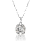 Sterling Silver 1/3 Carat Diamond Pendant Earring and Ring Set