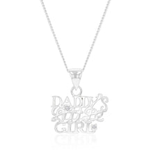 Load image into Gallery viewer, Sterling Silver Cubic Zirconia Daddy&#39;s Little Girl Pendant