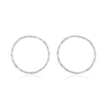 Load image into Gallery viewer, Sterling Silver Sleeper Facet 16mm Earrings