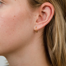 Load image into Gallery viewer, Sterling Silver Gold Plated Plain 8mm Sleeper Earrings