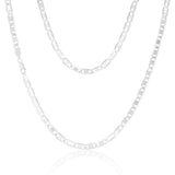 Sterling Silver Anchor 120 Gauge 55cm Chain