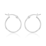 Sterling Silver Palin 15mm Hoop Earrings