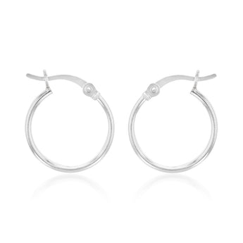 Sterling Silver Palin 15mm Hoop Earrings