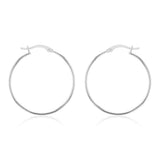 Sterling Silver Plain 30mm Hoop Earrings
