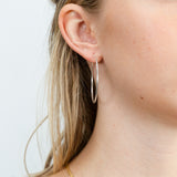 Sterling Silver Plain 40mm Hoop Earrings