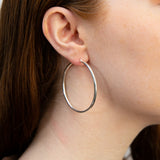 Sterling Silver Plain 50mm Hoop Earrings