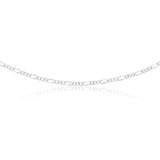 Sterling Silver 1:3 Fiagro 45cm Chain