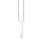 Thomas Sabo Sterling Silver Rainbow Engraved CZ Bar On 40-45cm Chain