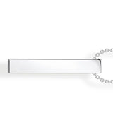 Thomas Sabo Sterling Silver Rainbow Engraved CZ Bar On 40-45cm Chain