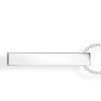 Thomas Sabo Sterling Silver Rainbow Engraved CZ Bar On 40-45cm Chain