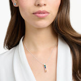 Thomas Sabo Sterling Silver Rainbow Engraved CZ Bar On 40-45cm Chain