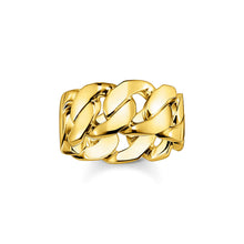 Load image into Gallery viewer, Thomas Sabo Rebel Sterling Silver Gold Plated Flat Curb Ring