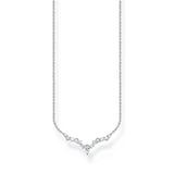 Thomas Sabo Sterling Silver Charm Club Crystal CZ 40-45cm Chain