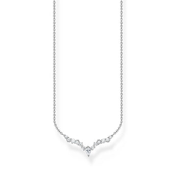 Thomas Sabo Sterling Silver Charm Club Crystal CZ 40-45cm Chain