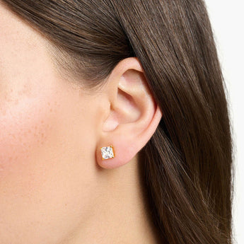 Thomas Sabo Sterling Silver Gold Plated Magic Stones CZ Stud Earrings
