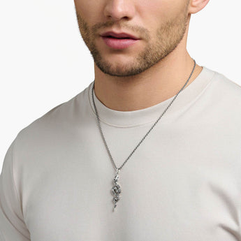 Thomas Sabo Sterling Silver Rebel Snake Black CZ Pendant