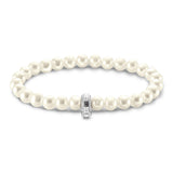 Thomas Sabo Sterling Silver Charm Club Fresh Water Pearl 15cm Bracelet